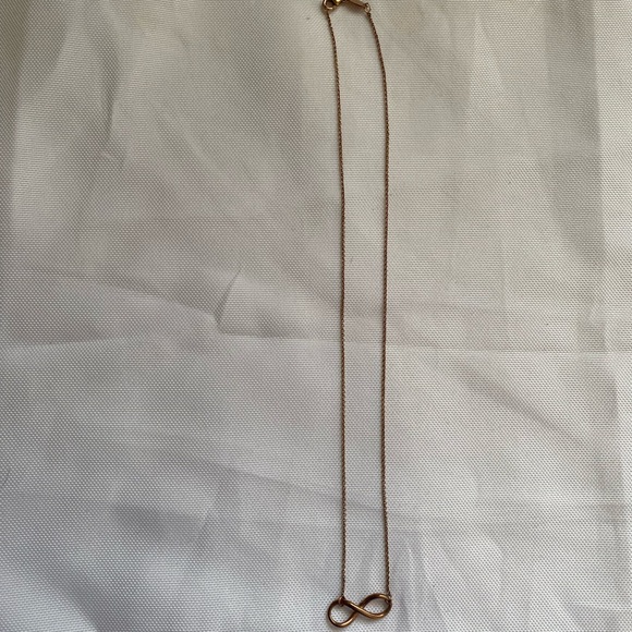 Rose Gold Infinity Necklace - Picture 2 of 3